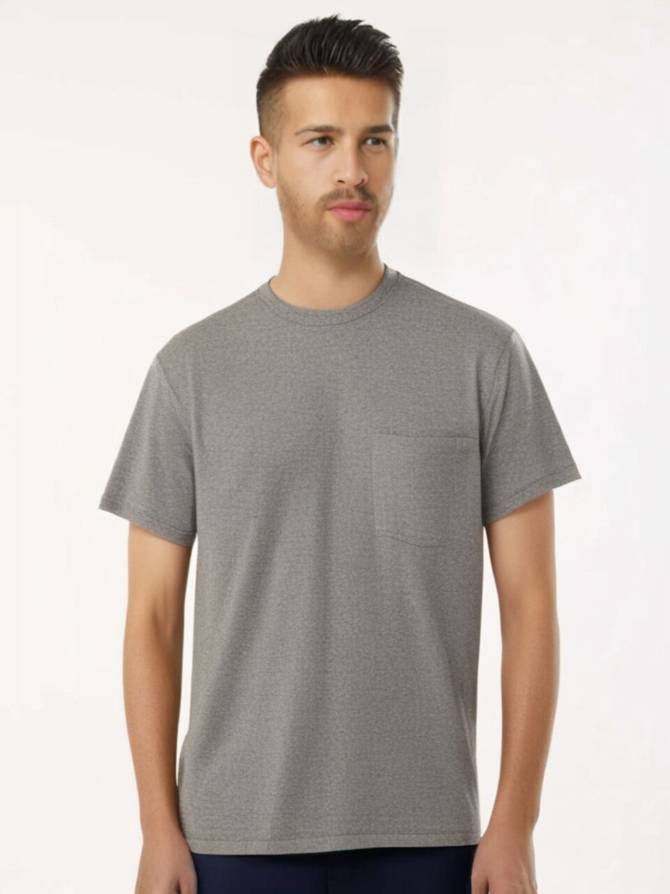 Gildan Heavy Cotton Pocket Crewneck Short Sleeve T-Shirt for DIY Projects & Everyday Wear Cotton Tee